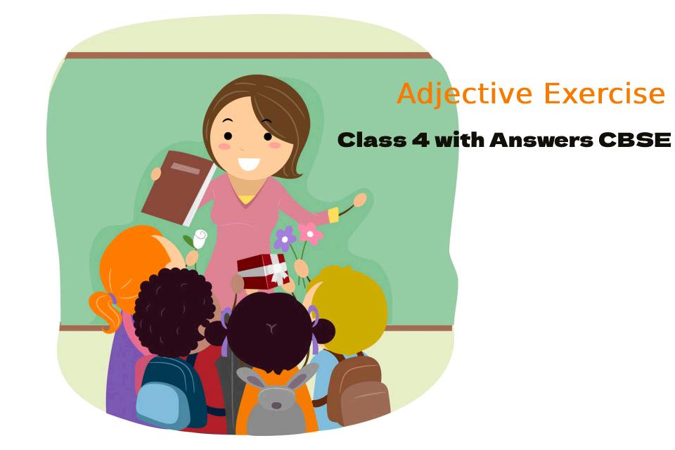 Adjective Exercise class 4